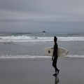 Surfer on St. Clair Beach